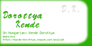 dorottya kende business card